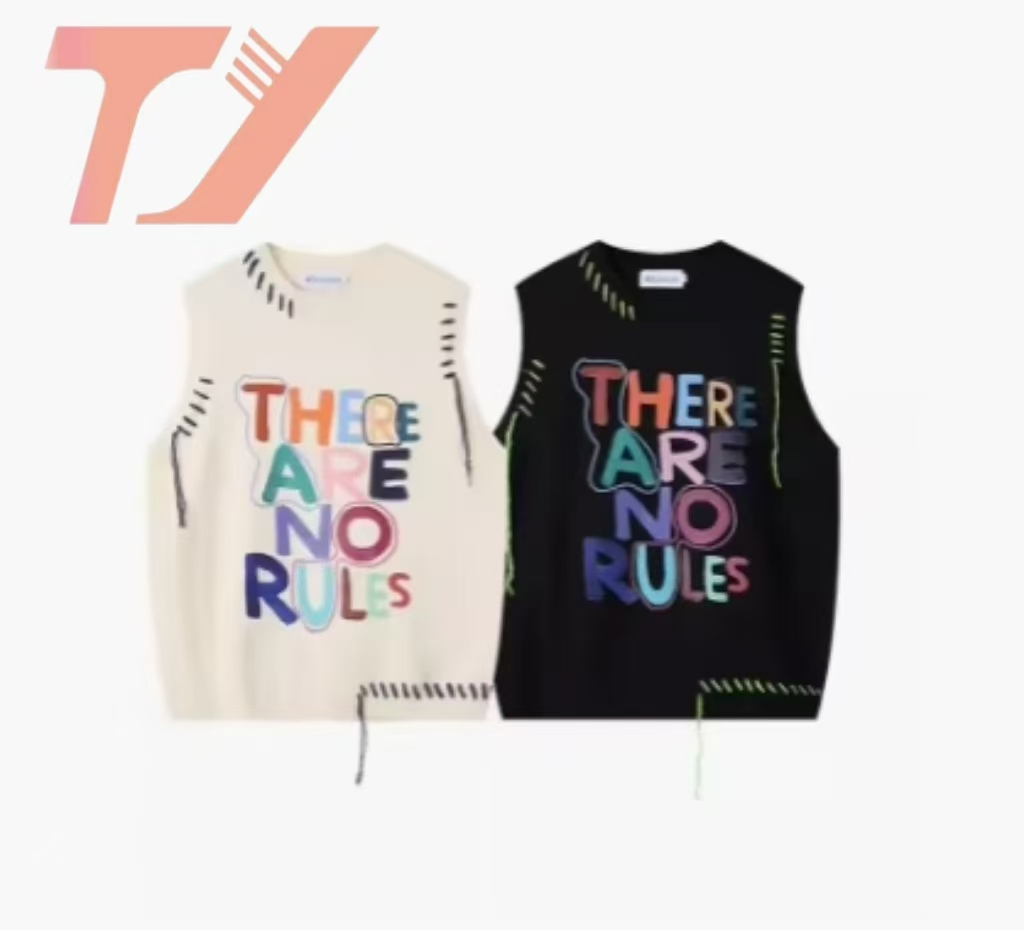 Camiseta Sin Mangas con Logotipo Personalizado Para Hombre, Camiseta de Estilo Callejero de Verano, Camiseta con Cuello Redondo y Lavado a la Piedra