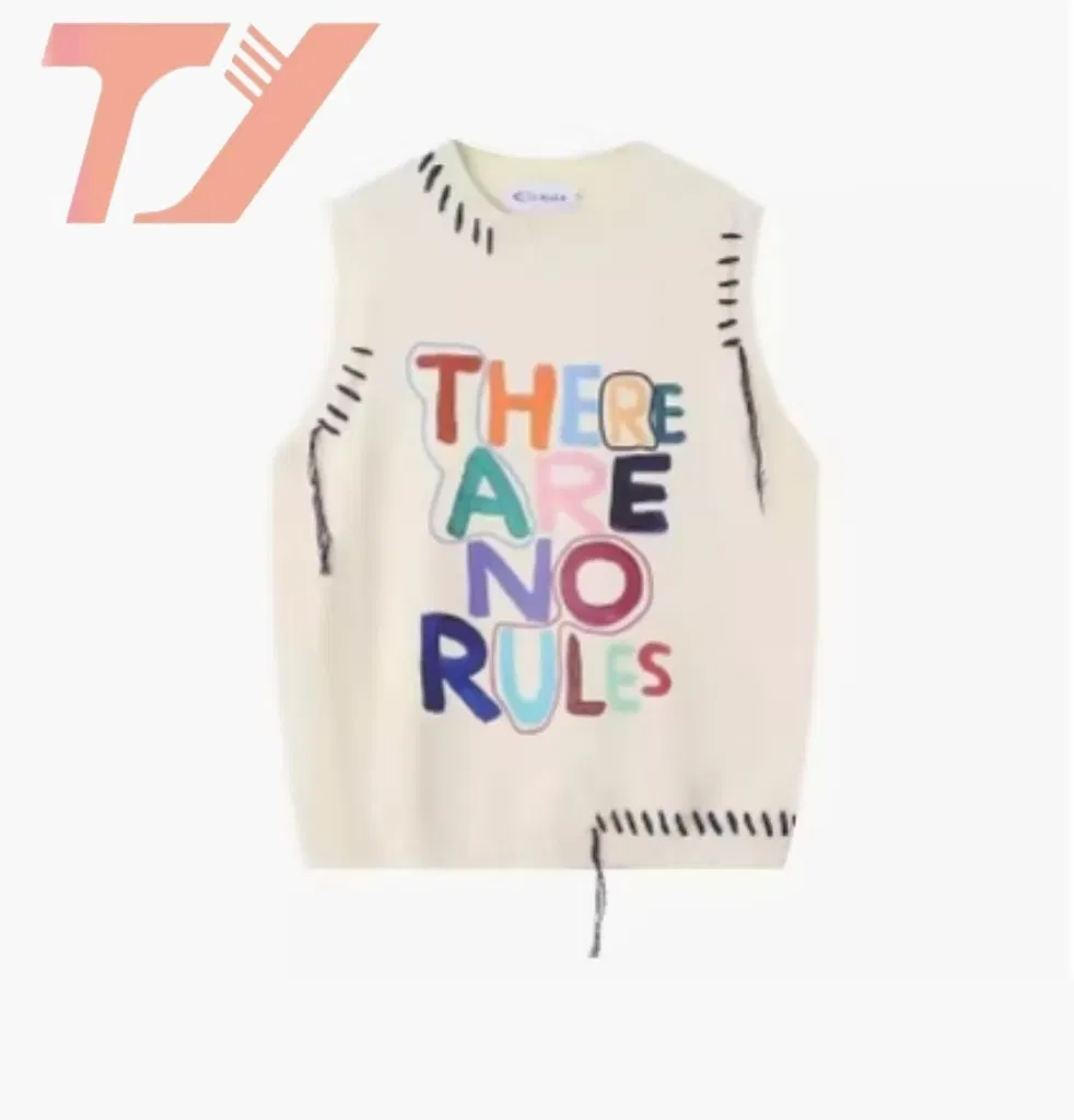 Camiseta Sin Mangas con Logotipo Personalizado Para Hombre, Camiseta de Estilo Callejero de Verano, Camiseta con Cuello Redondo y Lavado a la Piedra