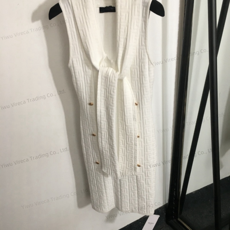 Bordado de punto de Diseñador de Lujo Al por mayor Chaleco sin Mangas para Mujer Suéter Abrigo Popular de Moda Lindo Suéter de Mujer de Moda Chaleco sin mangas Ropa moderna