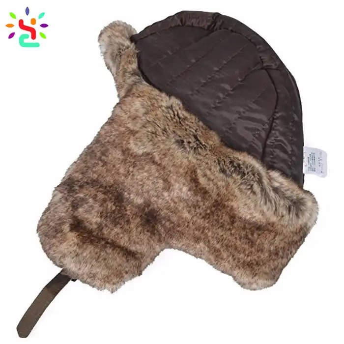 Sombrero Ruso al por Mayor Sombrero Ushanka personalizado Camo Ushanka con Gorro de Invierno de Piel Sintética Sombrero de Bombardero de Aviador