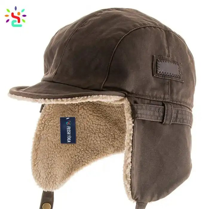 Mejor Gorra de Aviador de Soldado Piloto Sombrero de Piel Sintética con Orejeras Ushanka Trapper Invierno