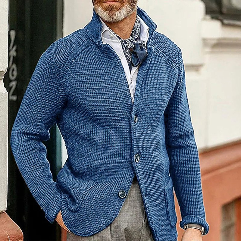Suéter Cárdigan de lana de invierno de gran tamaño para hombre&prime; s Personalización de lana Suéteres suaves de punto de algodón para Hombre