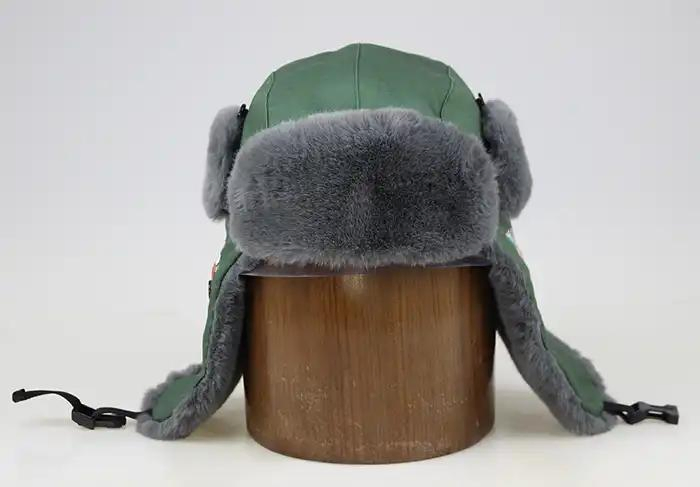 Sombrero de Trampero de Invierno Personalizado Ushanka Patrón de Sombrero de Piel de Conejo Ruso Tejido con Gorro de Invierno para Niños Al por mayor