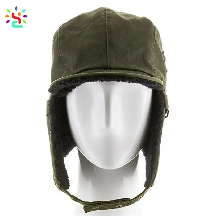 Mejor Gorra de Aviador de Soldado Piloto Sombrero de Piel Sintética con Orejeras Ushanka Trapper Invierno