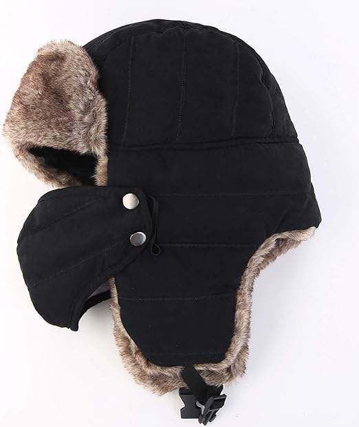 Sombrero de Trampero Sombreros Cálidos de Invierno Sombrero de Caza Ushanka con Máscara Orejeras Gorra de Invierno Hombres Mujeres