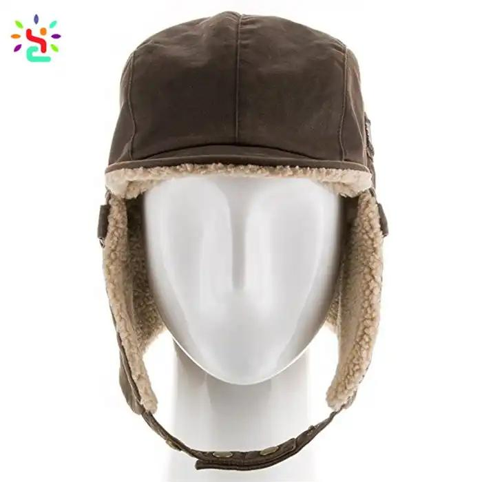 Sombreros Ushanka de Invierno Rusos Personalizados Con Orejeras de Piel de Conejo Real para Mujer Sombrero de Cazador Sombreros de Piel de Oveja