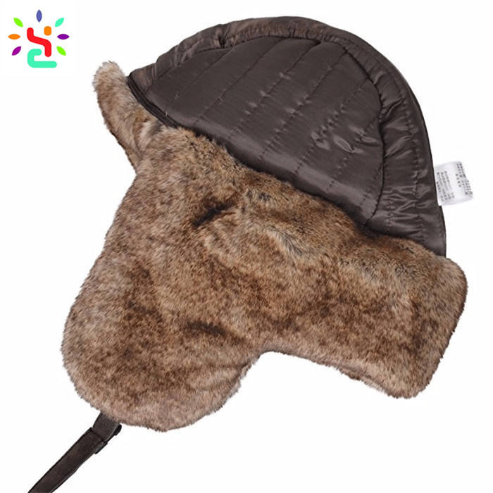 Sombreros de invierno de Piel de Conejo Ushanka con Bordado Ushanka