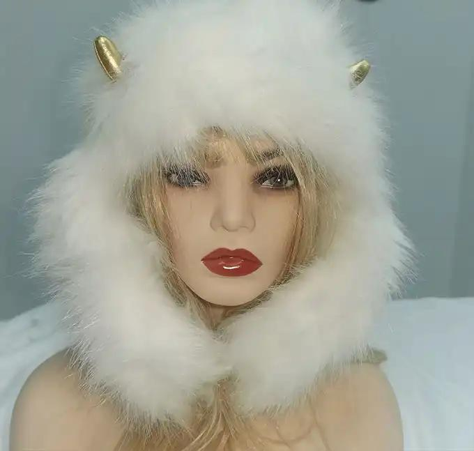 Sombreros Ushanka de Invierno Rusos Personalizados Con Orejeras de Piel de Conejo Real para Mujer Sombrero de Cazador Sombreros de Piel de Oveja