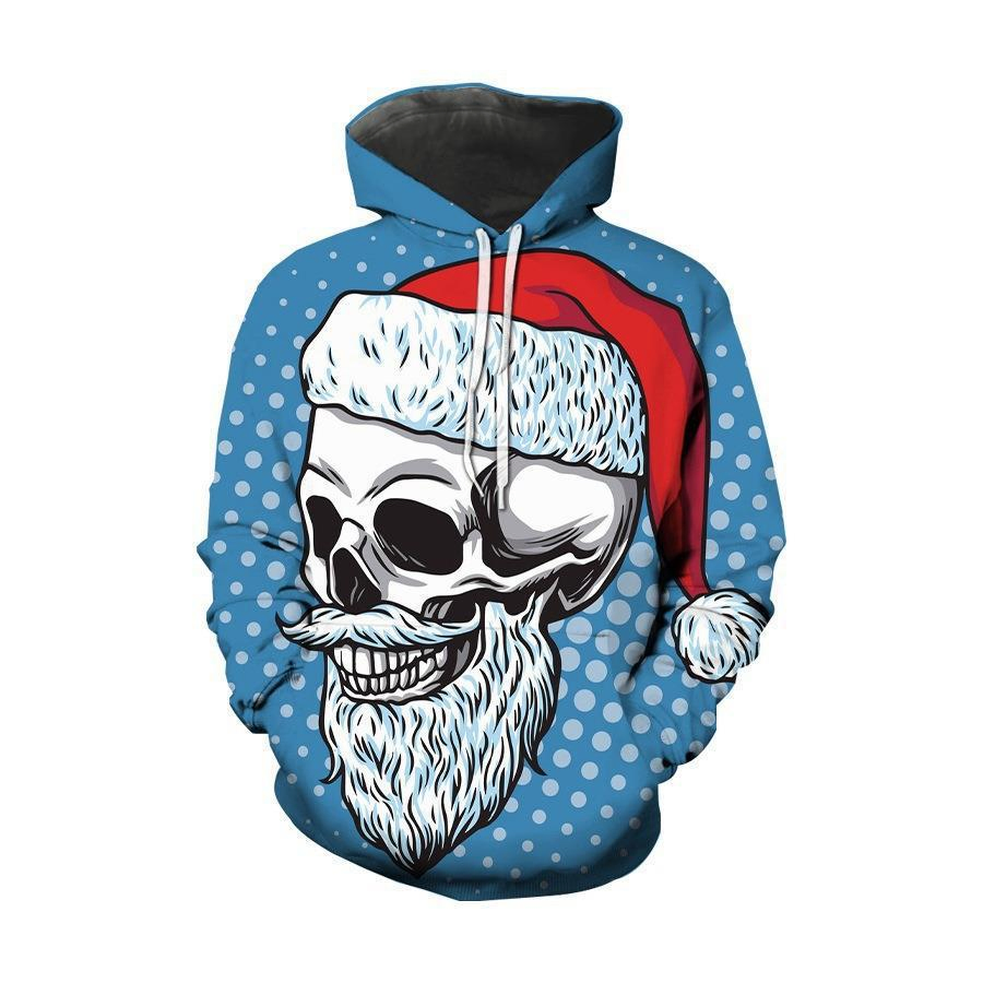 Sudaderas con Capucha Unisex al por Mayor Acogedoras del patrón de la Navidad para Todas las estaciones