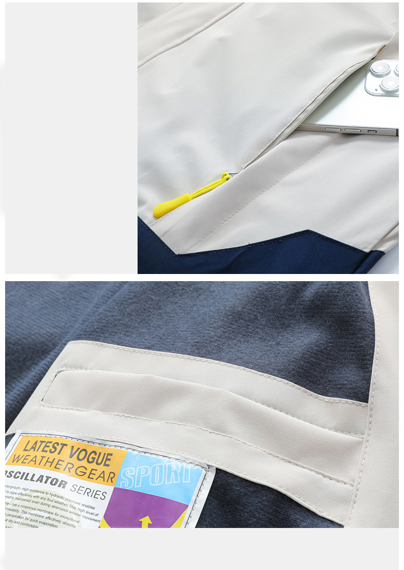 Chaqueta al Aire Libre de Primavera e Invierno Para Hombre, Cazadora impermeable a juego para Hombre