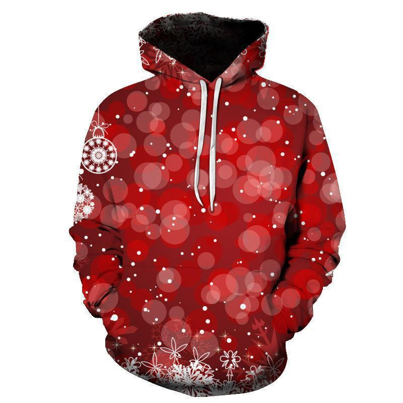 Sudaderas con Capucha Unisex al por Mayor Acogedoras del patrón de la Navidad para Todas las estaciones