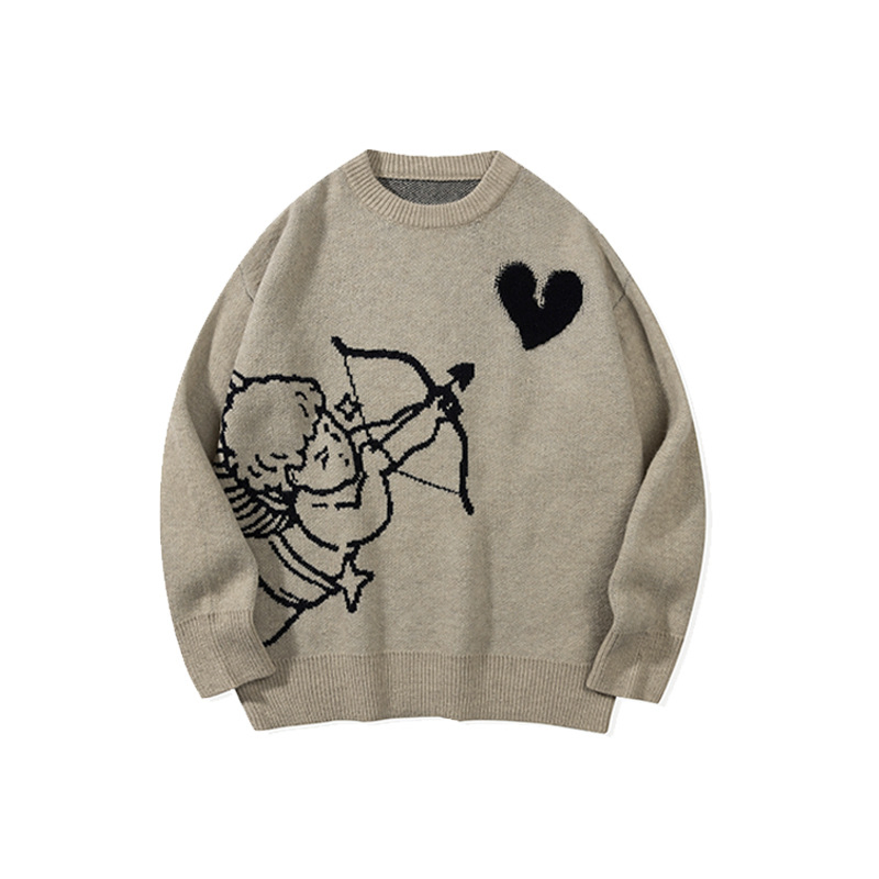 Suéter de Punto de Punto con Cuello redondo de Invierno para Hombre Personalizado Suéter de punto
