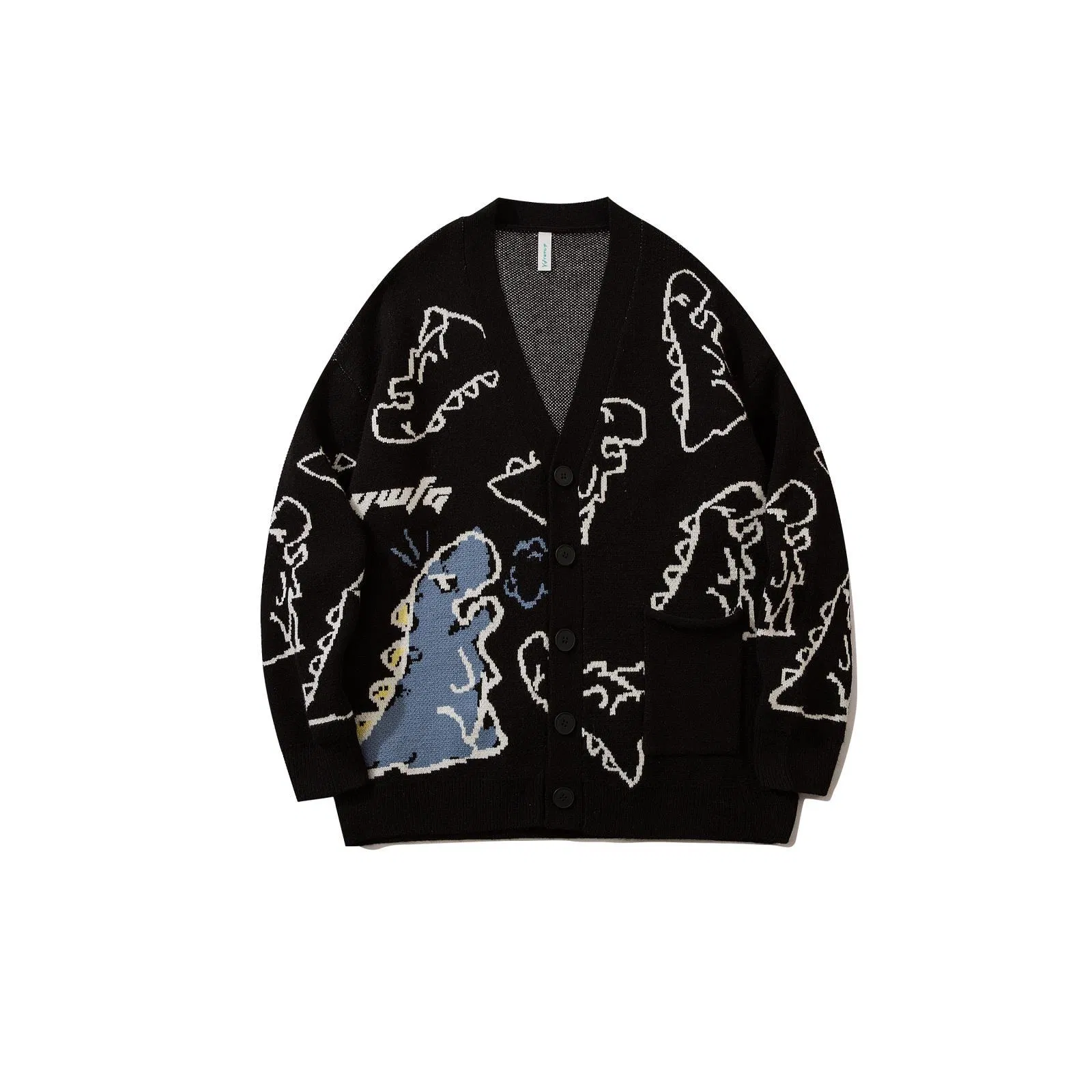 Suéter de niño OEM y ODM Personalizado de Manga Larga con Patrón de Jacquard de Punto de Dragón Prendas de punto para Hombres y ropa de primera calidad Suéter de punto Cardigan
