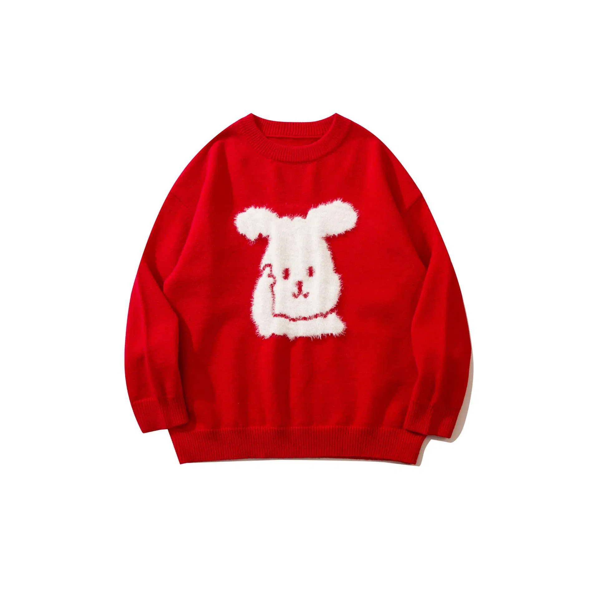 Suéter Suelto con Estampado de Cartón y Manga de Murciélago con Cuello Redondo para Niñas Recién Llegadas