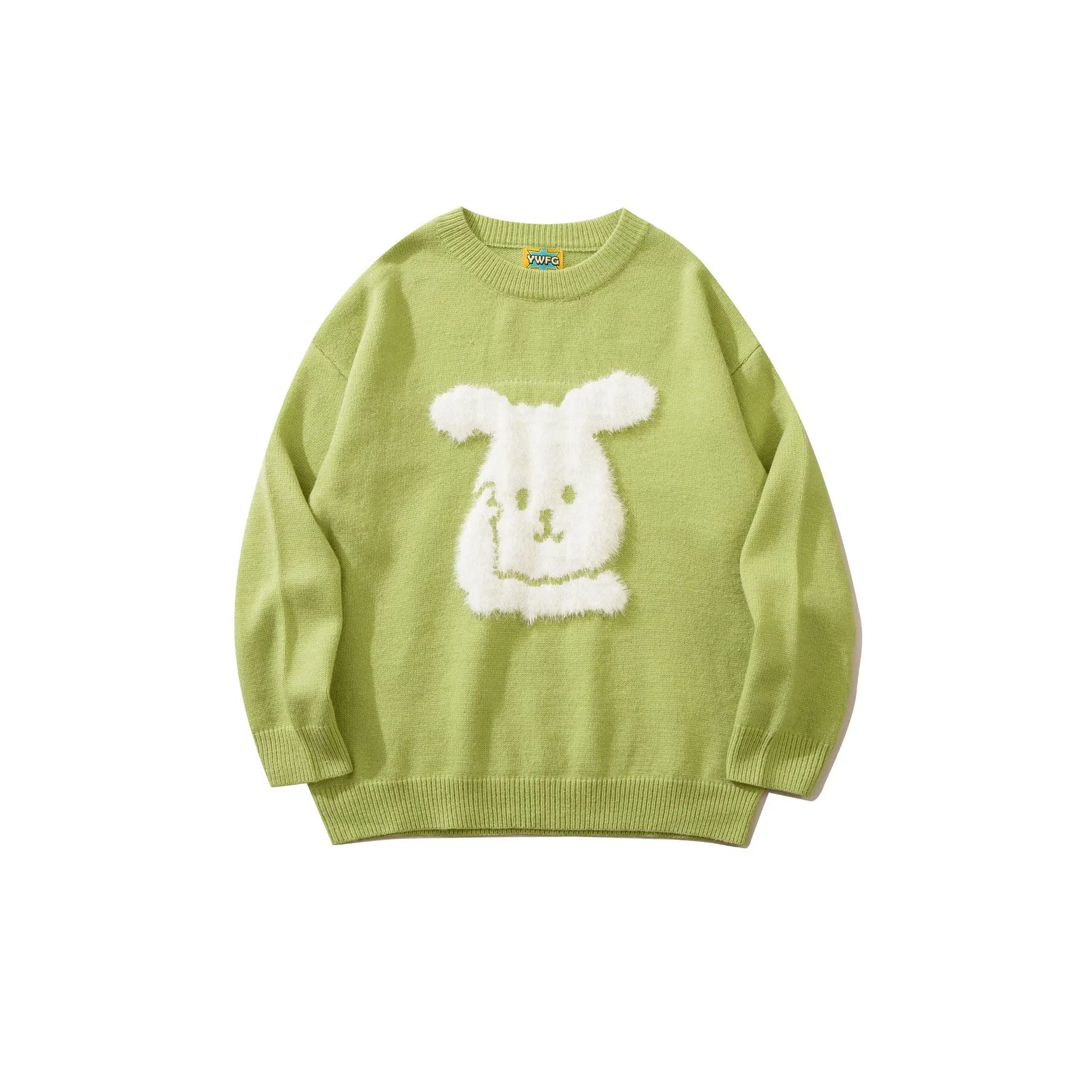 Suéter Suelto con Estampado de Cartón y Manga de Murciélago con Cuello Redondo para Niñas Recién Llegadas