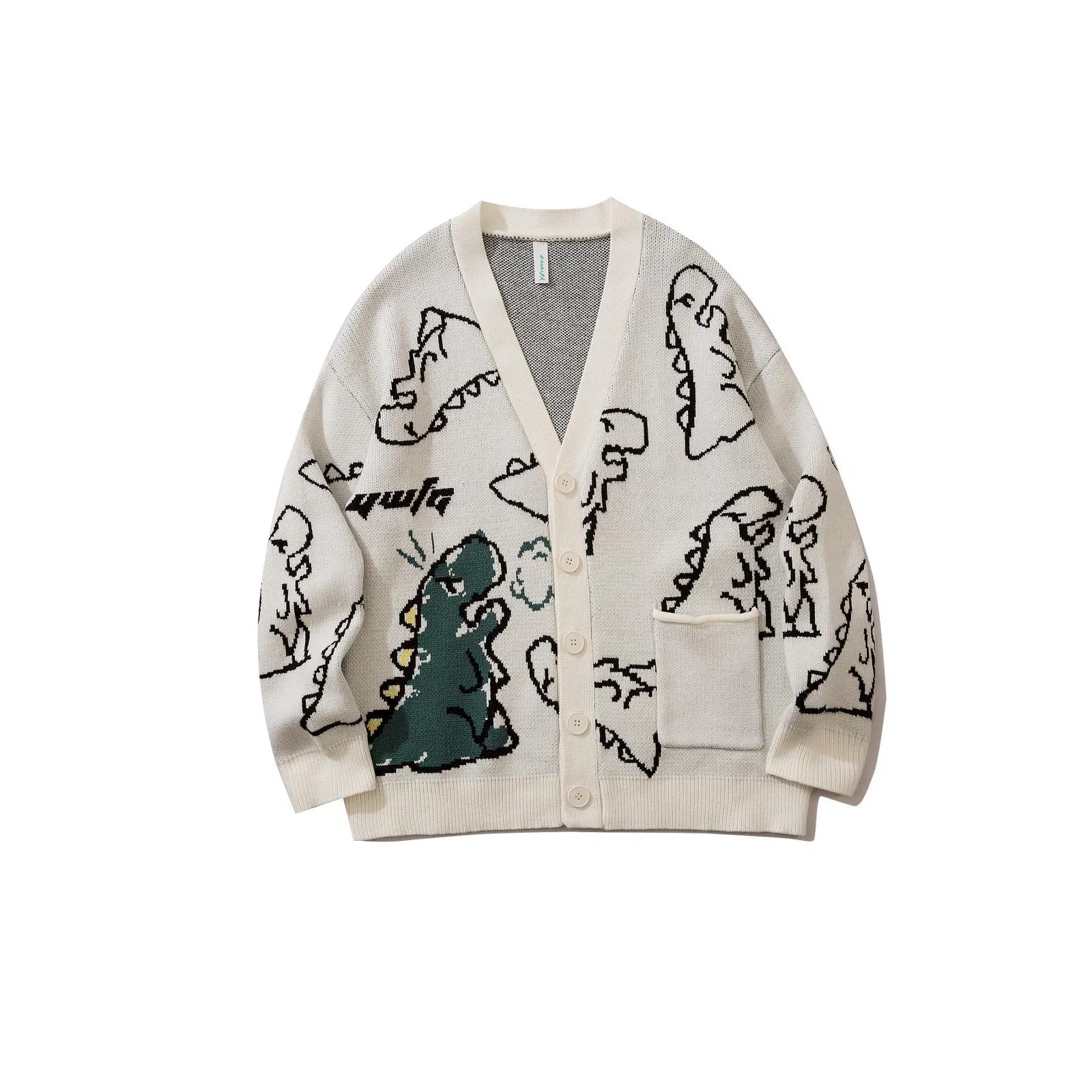 Suéter de niño OEM y ODM Personalizado de Manga Larga con Patrón de Jacquard de Punto de Dragón Prendas de punto para Hombres y ropa de primera calidad Suéter de punto Cardigan