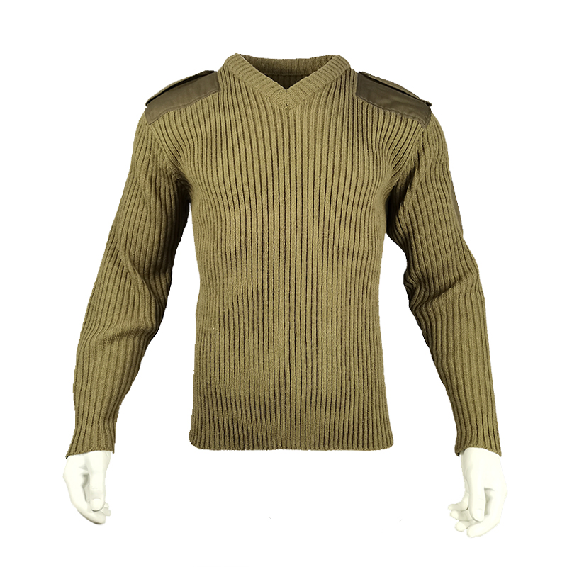 2023 Yuemai Nuevo Diseño de Alta Personalización para Hombres al aire libre&amp;prime;Suéter Táctico de lana Cálida con cuello en V