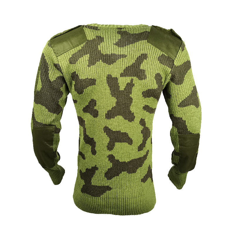 Suéter de Camuflaje de Otoño Invierno de Seguridad para Hombres y entrenamiento de Caza al Aire Libre Suéter de Comando Acrílico de Lana de Punto