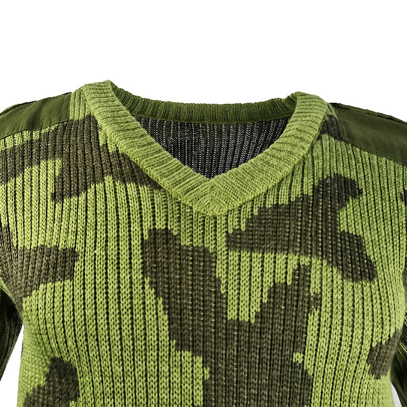 Suéter de Camuflaje de Otoño Invierno de Seguridad para Hombres y entrenamiento de Caza al Aire Libre Suéter de Comando Acrílico de Lana de Punto