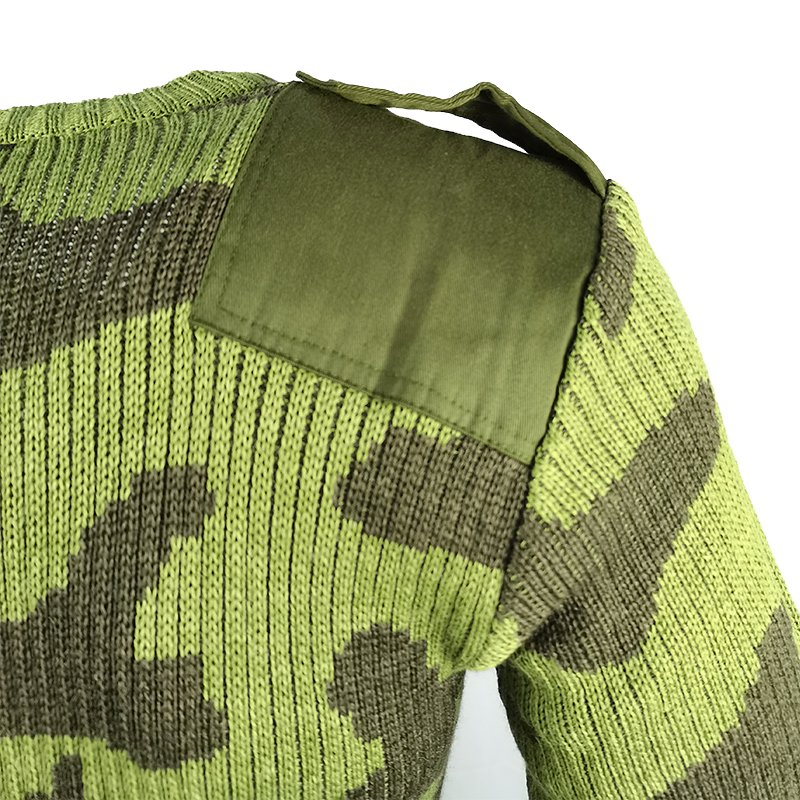 Suéter de Camuflaje de Otoño Invierno de Seguridad para Hombres y entrenamiento de Caza al Aire Libre Suéter de Comando Acrílico de Lana de Punto