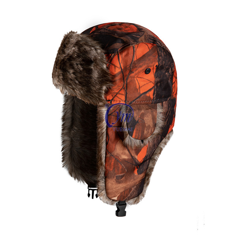 Sombrero Ushanka de camuflaje de felpa de Yuemai Winter Keep Warm Men' s