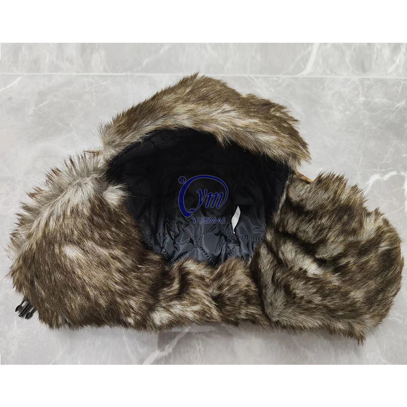 Sombrero de Bombardero a Prueba de Viento de Invierno Unisex Yuemai Ushanka con Sombrero de Trampero de Piel Sintética Gorro Cálido con Orejeras