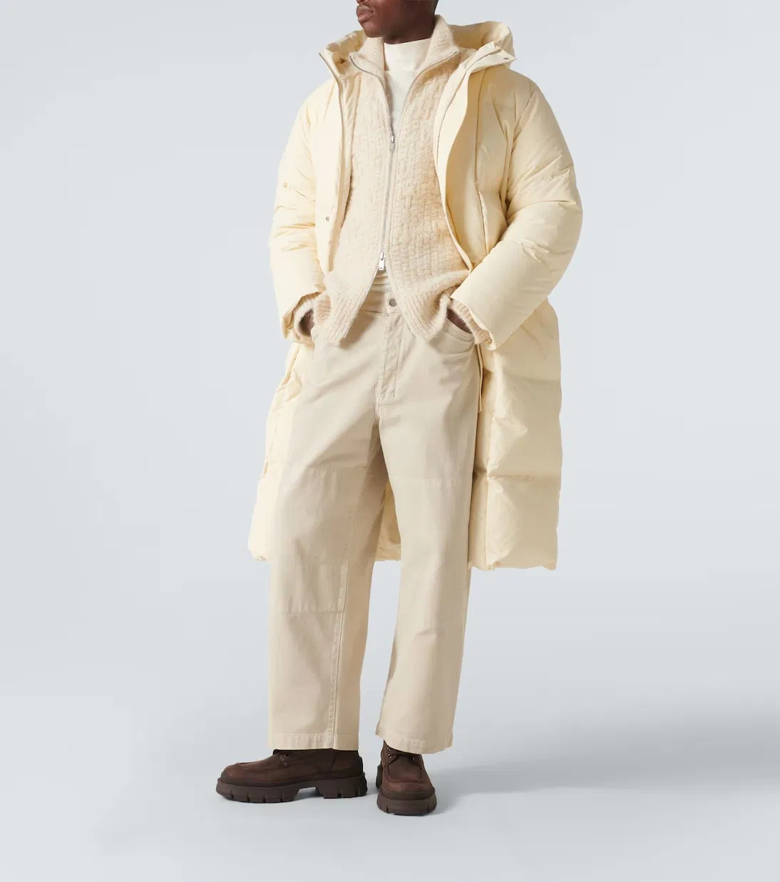Suéter con Logotipo Bordado Personalizado Suéter de Lana Merino con Cremallera de Invierno Suéter de gran tamaño de Cuello Alto de Alta Calidad para Hombre