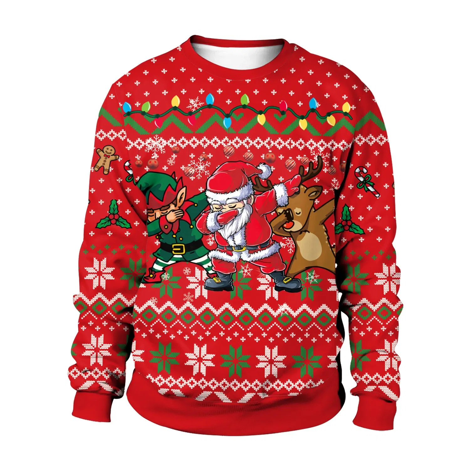 Suéter de Navidad de Pareja al por mayor, Ropa de Mujer Personalizada, Jersey de Navidad de Animales para Mujer, Suéteres de punto con cuello redondo para adultos