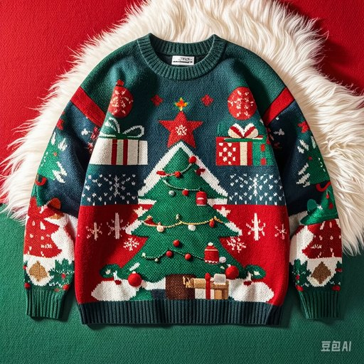 Suéter de Navidad Casual Unisex OEM / ODM Jersey de Manga Larga de Punto con Cuello Redondo al por Mayor Personalizado Diversión de Invierno para Navidad