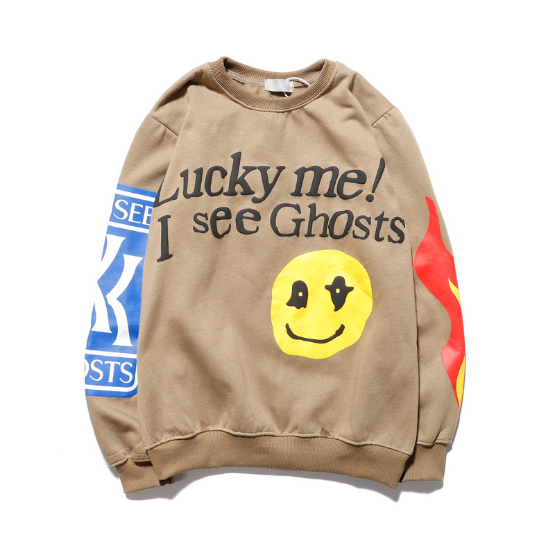 & amp; quot; Lucky Me I See Ghosts & amp; quot; Sudadera con capucha con estampado de logotipo para hombre y mujer Sudaderas de otoño invierno