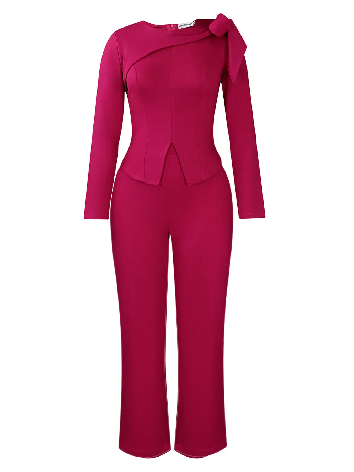 Traje Cómodo de Moda para Mujer y primer;s Ropa de Color Sólido para Mujer