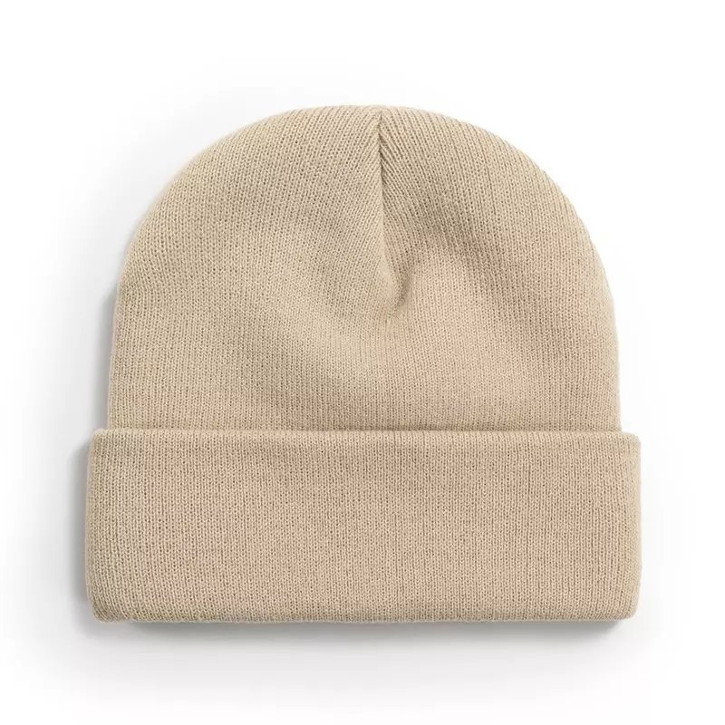 Gorro de Lana Bordado con Logotipo Personalizado, Gorro de Punto de Color en blanco para Mujer y Hombre