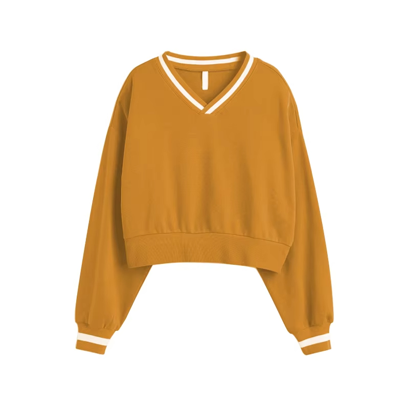 Fabricante de Alta Calidad Ropa de Mujer de Moda Sudadera con Cuello en V Jersey Relajado Informal