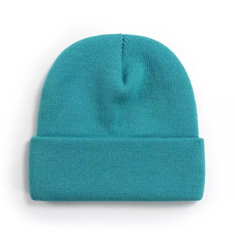 Gorro de Lana Bordado con Logotipo Personalizado, Gorro de Punto de Color en blanco para Mujer y Hombre