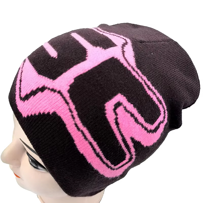 Y2K Sin Puños Sin Patrón de Estrella Jacquard Sin Puños Sombreros de Fabricante Gorra Slouchie Gorro de Pescador Tejido Logo Diseñador Personalizado