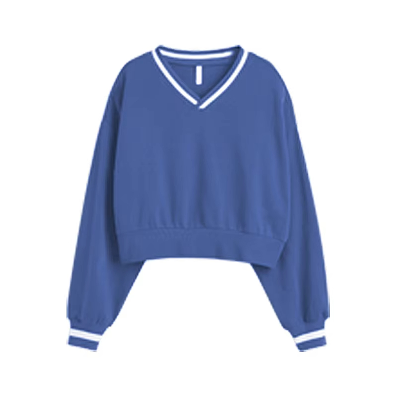 Fabricante de Alta Calidad Ropa de Mujer de Moda Sudadera con Cuello en V Jersey Relajado Informal