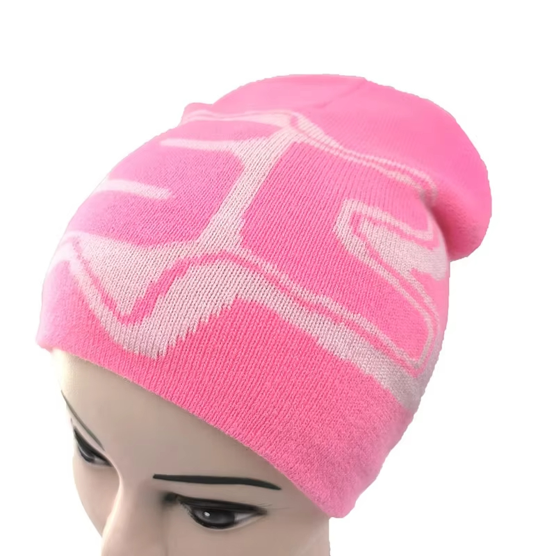 Y2K Sin Puños Sin Patrón de Estrella Jacquard Sin Puños Sombreros de Fabricante Gorra Slouchie Gorro de Pescador Tejido Logo Diseñador Personalizado