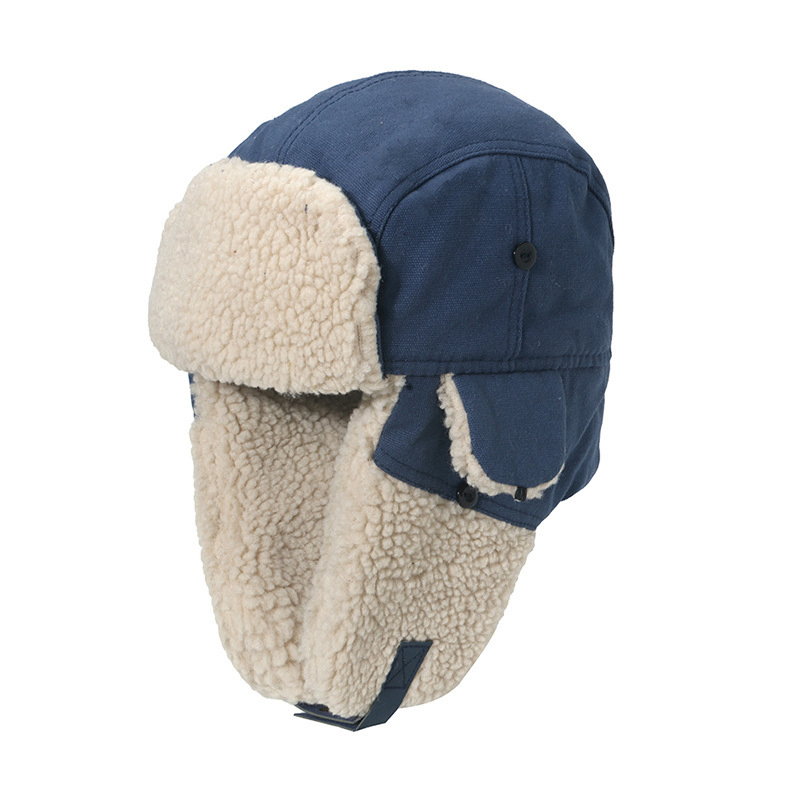 Gorro de Nieve con Estampado de Invierno Personalizado de Felpa Con Orejeras para Niña y Niño