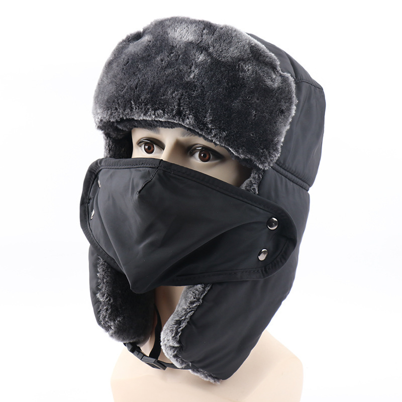 Gorros de Esquí Gruesos Rusos a Prueba de Viento al Aire Libre A Prueba de Frío, Gorros de Invierno con Orejeras para Ciclismo, Gorros de Invierno para Hombres
