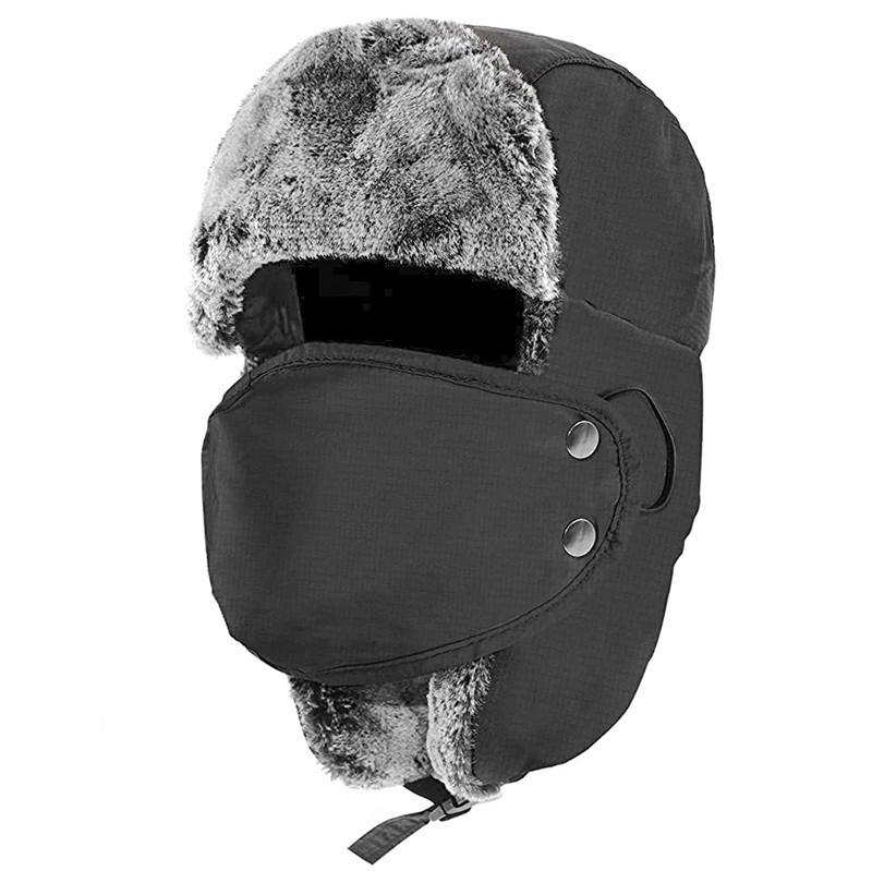 Gorros de Esquí Gruesos Rusos a Prueba de Viento al Aire Libre A Prueba de Frío, Gorros de Invierno con Orejeras para Ciclismo, Gorros de Invierno para Hombres