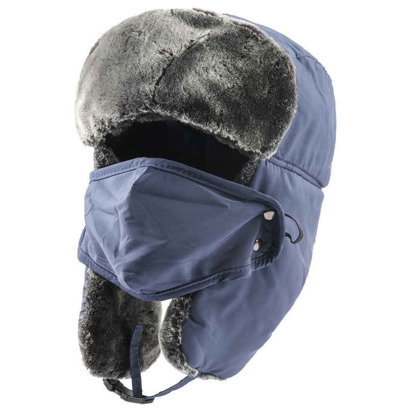 Gorros de Esquí Gruesos Rusos a Prueba de Viento al Aire Libre A Prueba de Frío, Gorros de Invierno con Orejeras para Ciclismo, Gorros de Invierno para Hombres