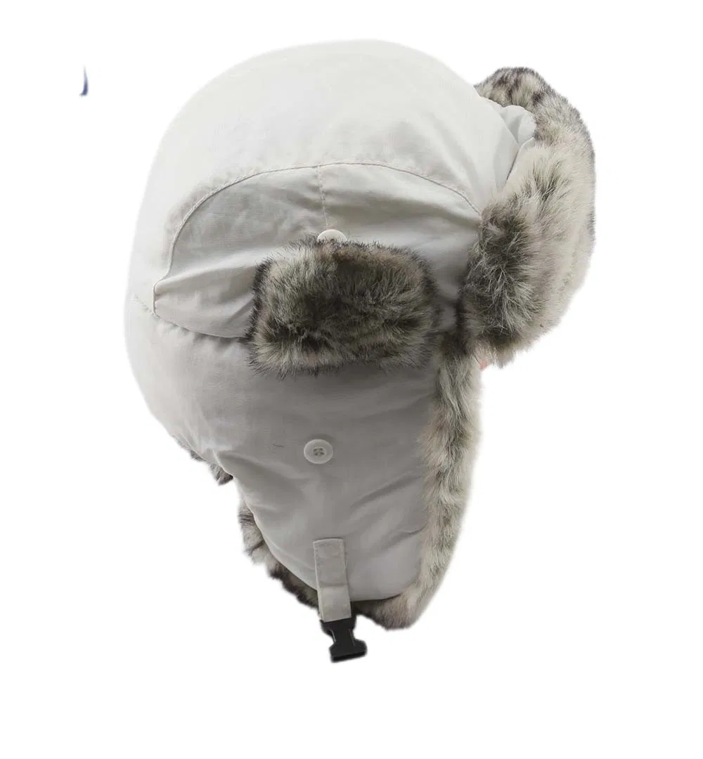 Gorra de Invierno de Piel Sintética Cálida, Impermeable, Cómoda, Cazadora de Bombardero