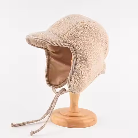 Sombrero de Soldado de Invierno Sombrero de Cazador de Protección para los Oídos Sombreros de Aviador de Motocicleta Piloto