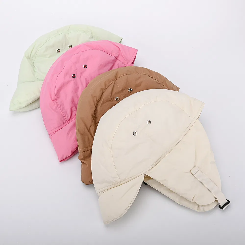 Ligereza de Invierno Protección Cálida para los Oídos Casco de Vuelo Sombrero de Trampero Sombrero de Aviador Liso de Nieve Unisex