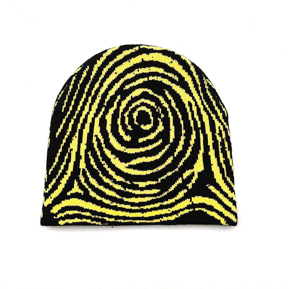 Gorro de Invierno Jacquard de Muestra de Soporte de Nuevo Estilo Colorido Gorro Gráfico sin Puños Gorro de Punto Acrílico Gorro Personalizado