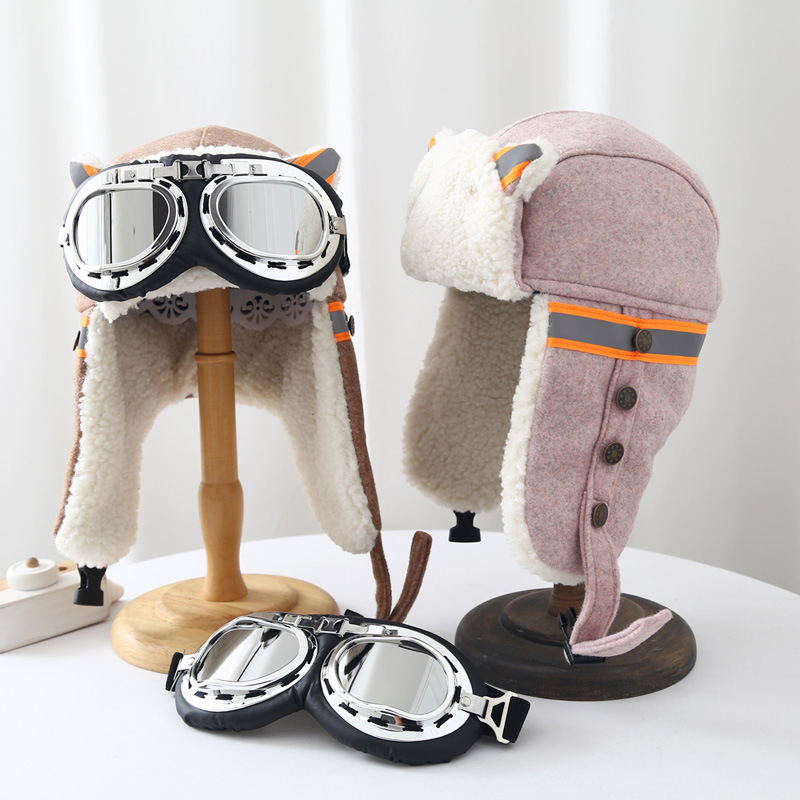 Gorra de Cazador de Caza Para Mujer, Sombreros Peludos de Invierno, Sombrero Cálido de Aviador, Niños Adultos