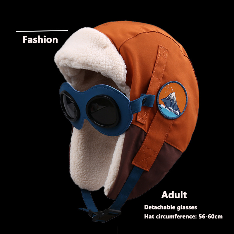 Gorro de Piloto para Bebé Para Niños, Gafas para Adultos, Gorro de Invierno Cálido, Orejeras de lana, Gorro