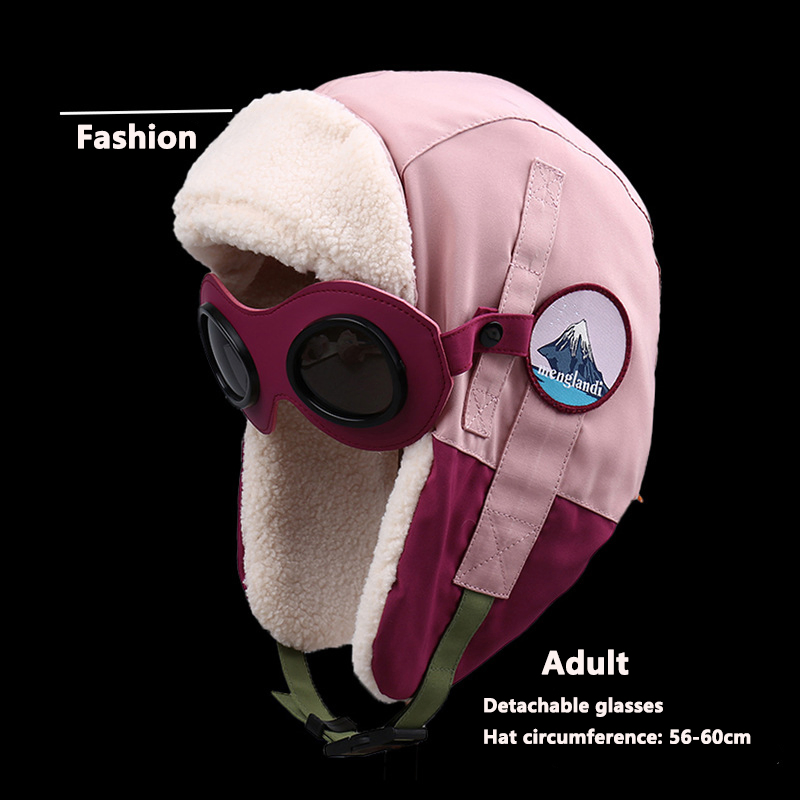 Gorro de Piloto para Bebé Para Niños, Gafas para Adultos, Gorro de Invierno Cálido, Orejeras de lana, Gorro