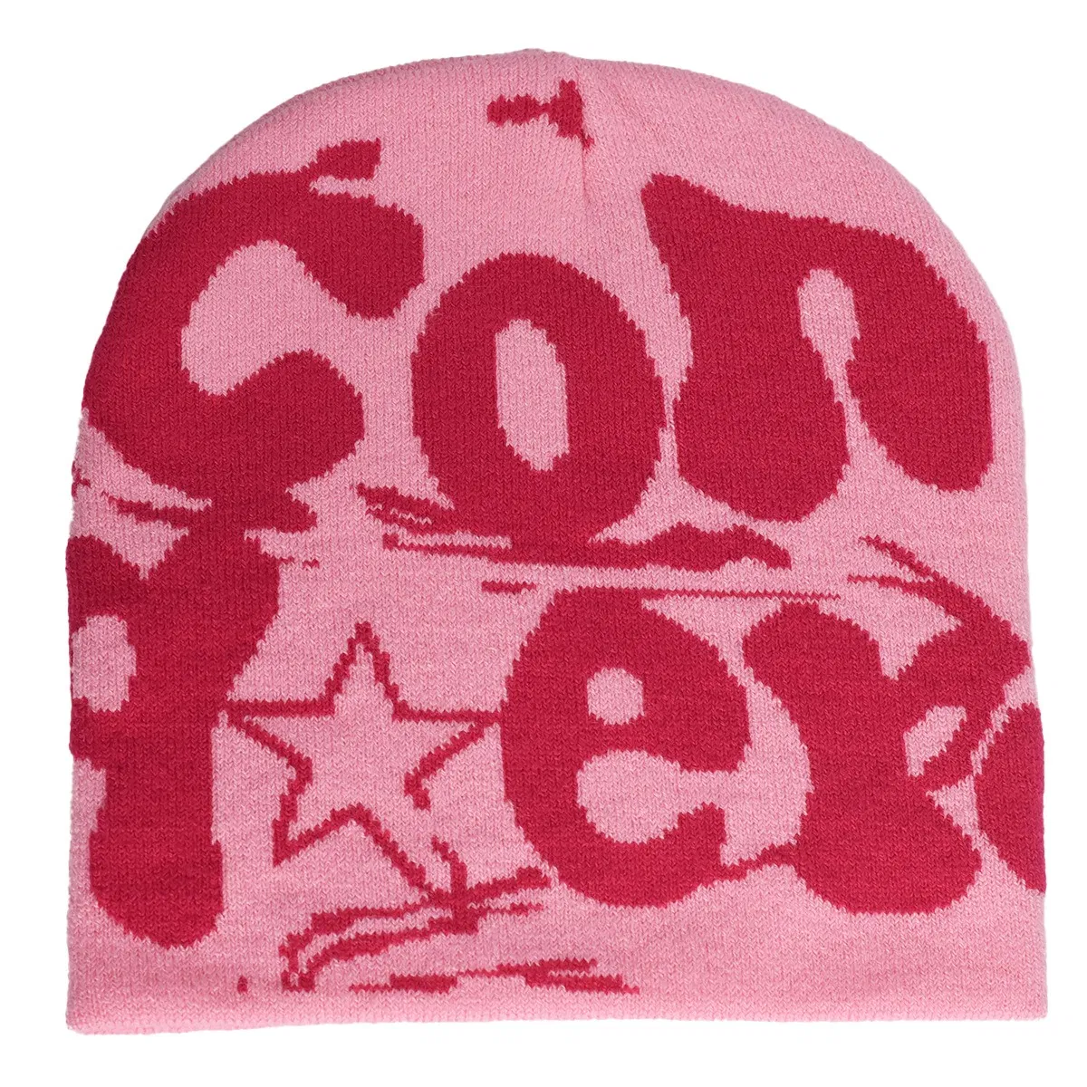Gorro de punto con gorro Jacquard con Alfabeto Fresco y Cálido para Invierno a la Moda