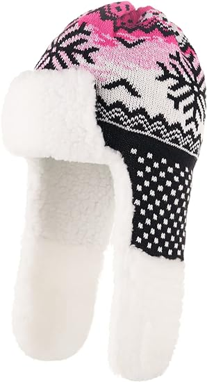 Sombrero de Trampero de Invierno para Mujer Sombrero de Moda con Orejeras